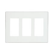 3-Gang Decora Plus Wallplate Screwless Snap-On Mount, Ebony