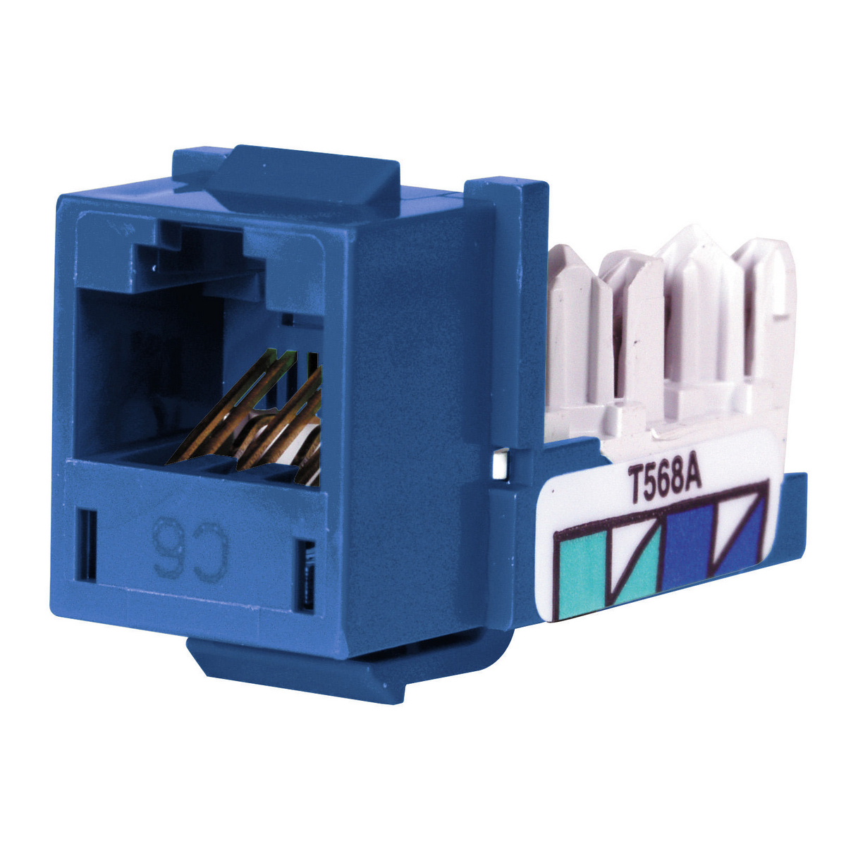 Telephone/Data, Jack, XCELERATOR, Cat 6, Blue, 25 Pack