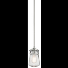 The Lyndon(TM) 9.5in; 1 light pendant features a classic look with its Brushed Aluminum finish and clear seeded glass. The Lyndon pendant works in several aesthetic environments, including transitional and nautical.