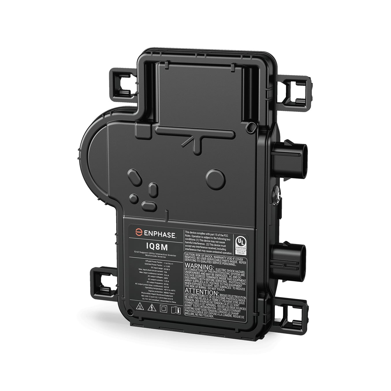 IQ8M Microinverter with Integrated MC4 Connectors, compatible with 72-cell PV modules