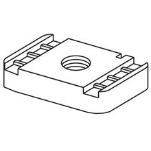Eaton B-Line series springless mini channel nut, 0.4250" H x 0.92" L x 0.7210" W, Steel, Electro-plated, 5/8"-11 bolt size, Standard nut