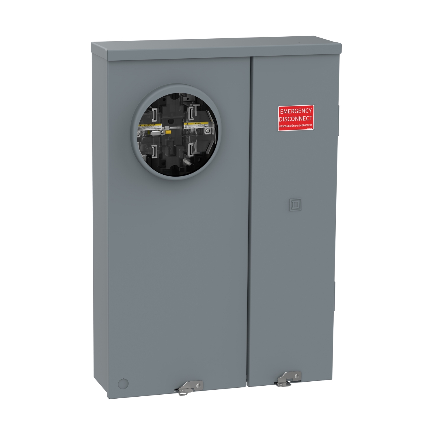 Meter main, QO, CSED, ringless, underground, 8 space, 16 circuit, 200A, surface, solar ready, lever bypass