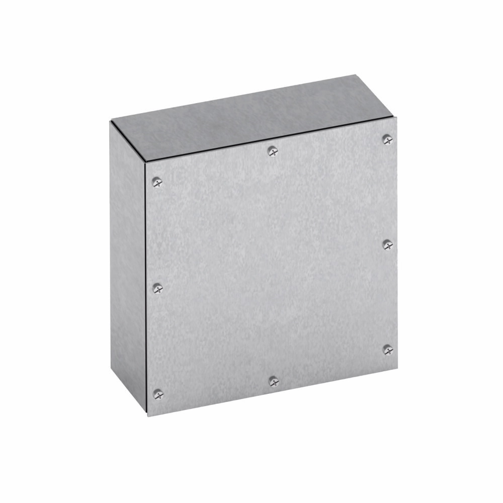 Type 3/3R junction boxes, 12" height, 6" length, 12" width, NEMA 3 and 12, Screw cover, SCG enclosure, Surface mounted, Small single door, No mounting provisions, Galvanized steel, Oil-resistant gasket, gasketed screws