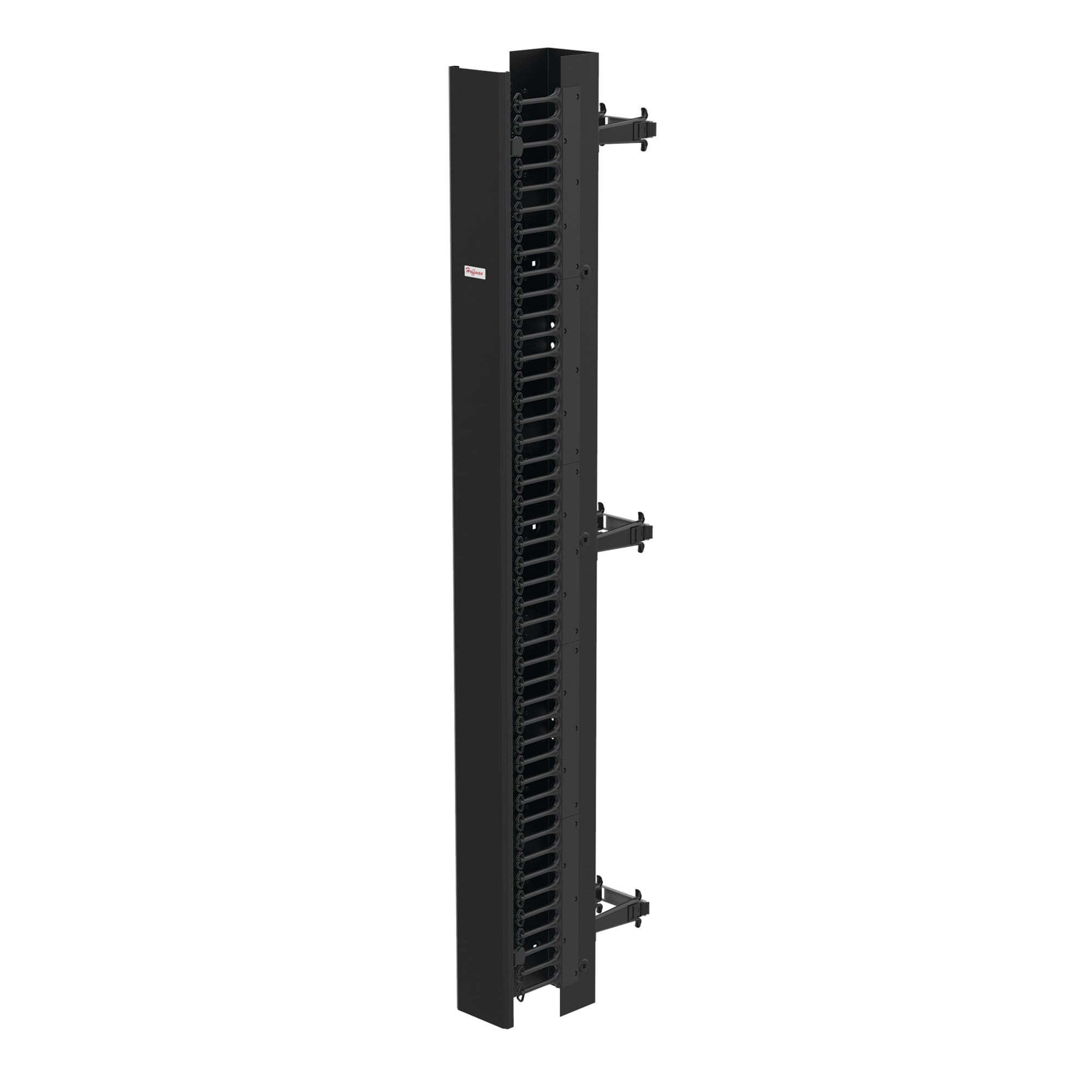 CableTek-EC Vertical Cable Manager Double, 84.00x6.00x9.00, Black, Steel
