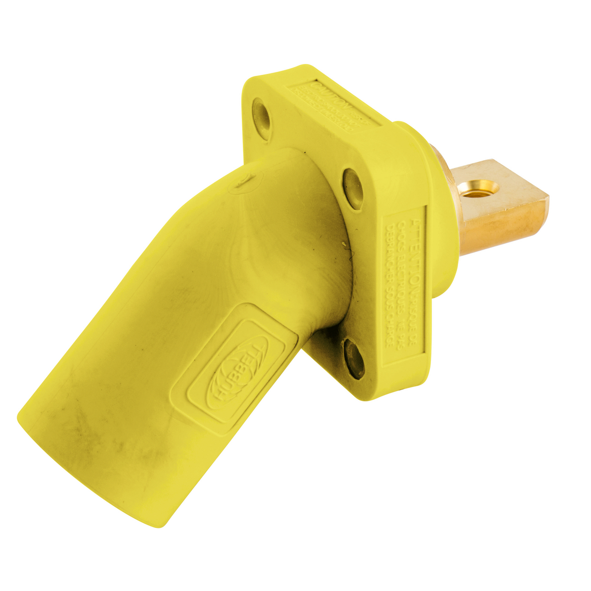 Single Pole Products, 300/400A Series,Inlet, Angled, Buss Connection, Yellow