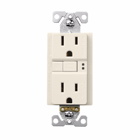 Eaton GFCI receptacle,Self-test,#14 - 10 AWG,15A,Residential,Commercial,Flush,125 V,GFCI,Back and side wire,Light almond,Brass,Receptacle,Polycarbonate,5-15R,Two-pole,Three-wire,Two-pole, three-wire, grounding