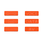 72 Icons For XXX Connectors: 24 "Voice" Icons, 24 "Data" Icons, 24 Blanks -Orange