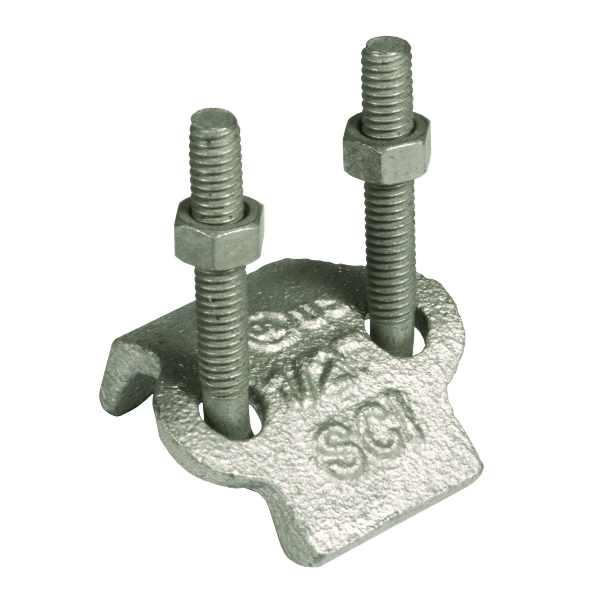 Right Angle Clamp Galvanized Malleable Iron, 3-1/2 In. Trade Size
