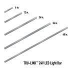 TRU-LINK 24V Light Bar - Side Feed, 3000K, 12 in., Silver, 90+ CRI