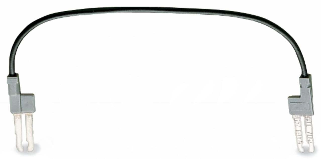 Push-in type wire jumper; insulated; 60 mm long; black