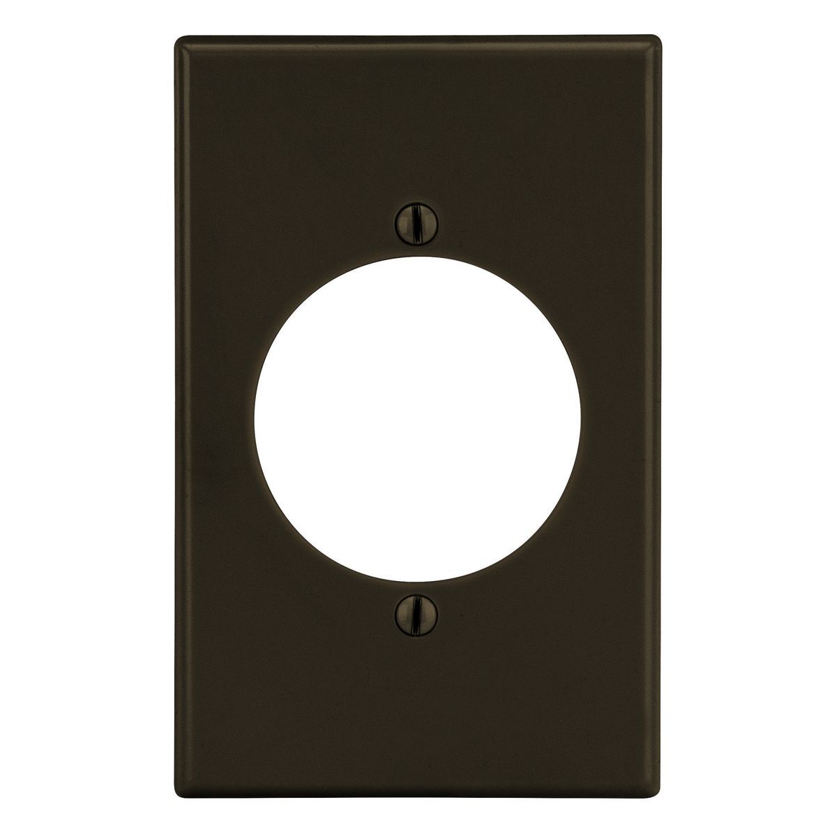Wallplate, Mid-Size 1-Gang, 2.15" Opening, Brown