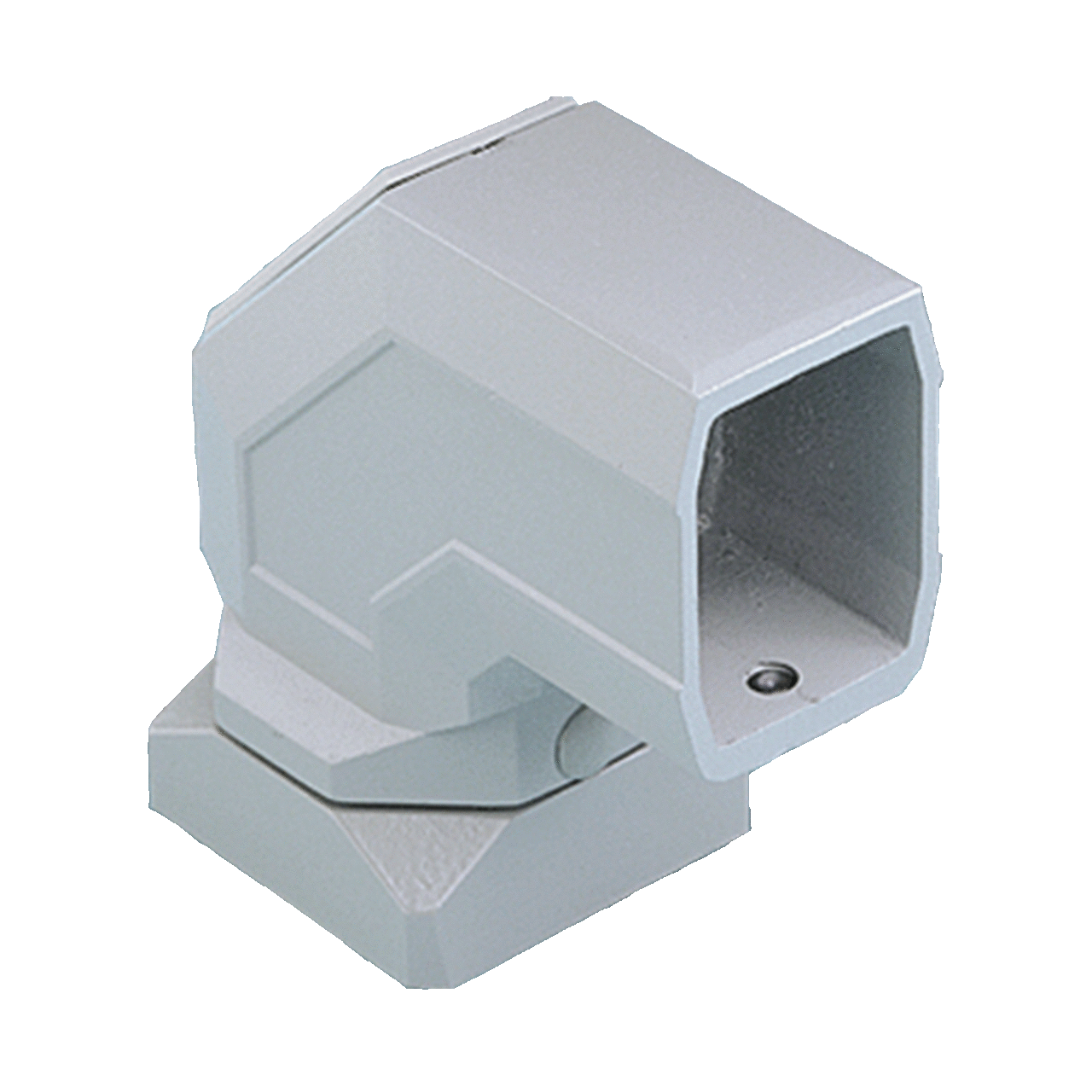 Compact Series 2 Flange Elbow Coupling, fits 45x60mm, Lt Gray, Aluminum