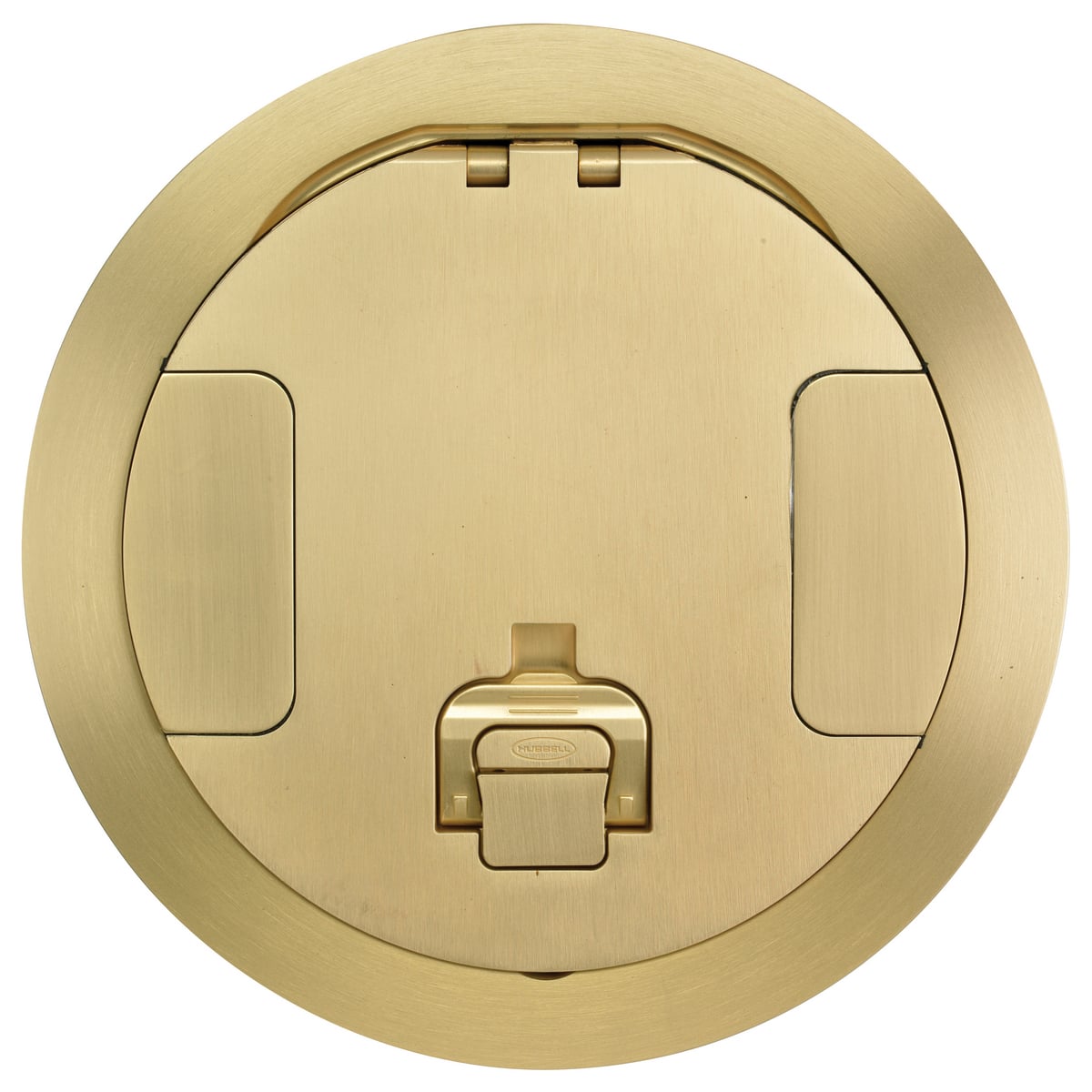 Fire Rated Poke Throughs, Recessed 8" Series, Cover Assembly, Brushed Brass Finish