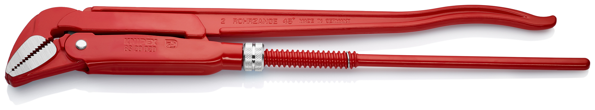 Swedish Pipe Wrench-45°, 22 1/2 in., Bare Handles