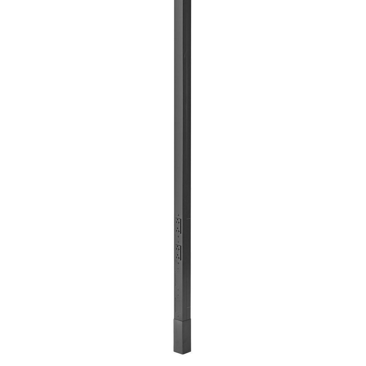 Aluminum Service Poles, 12' 2" Height, 2)Decorator Duplex, Black