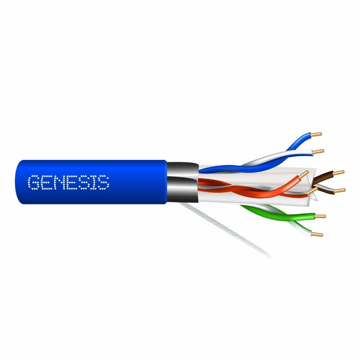51931006 Cat6A Cable, 23 AWG, 4 Pair, Blue, 1000 ft reel
