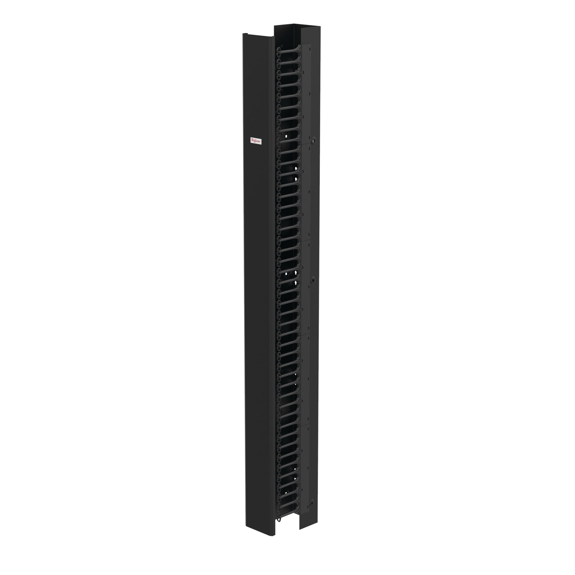 CableTek-EC Vertical Cable Manager Single, 84.00x6.00x9.00, Black, Steel