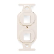 QuickPort Duplex Type 106 Insert, 2-Port, Light Almond