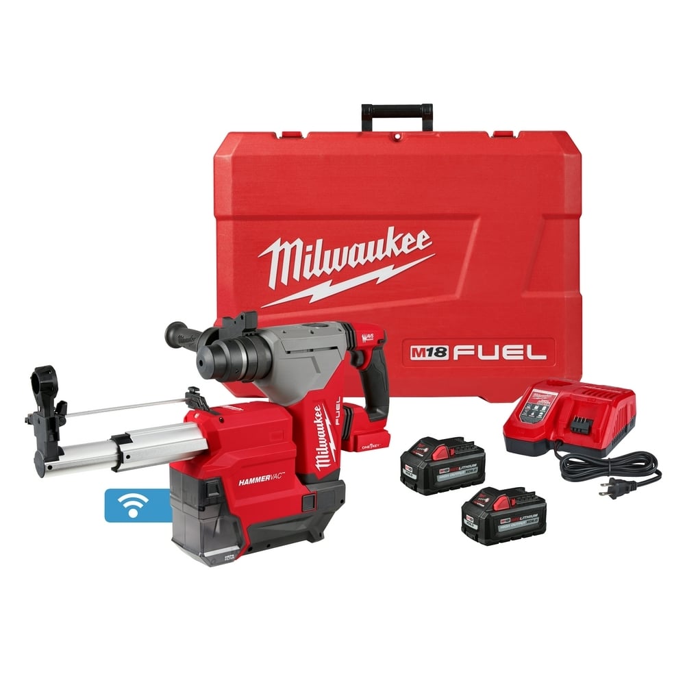 M18 FUEL 1-1/8 SDS Plus Rotary Hammer w/ ONE-KEY & HAMMERVAC Dedicated Dust Extractor Kit