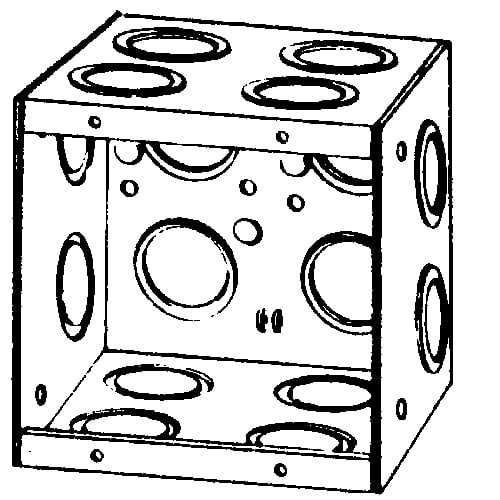 Features:With 1/2 And 3/4 IN Concentric Conduit Knockouts, Standard:UL E18095, Number Of Outlet:16, Material:Steel, Size:3.625 X 3.5 X 3.75IN, Cubic Capacity:44CI