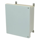 AM-Series Junction Box; 14.400 Inch Width x 8.130 Inch Depth x 16.270 Inch Height, Ultraguard; Fiberglass Reinforced Polyester, RAL 7035 Light Gray, Foot Mount, Hinged Screwed Cover