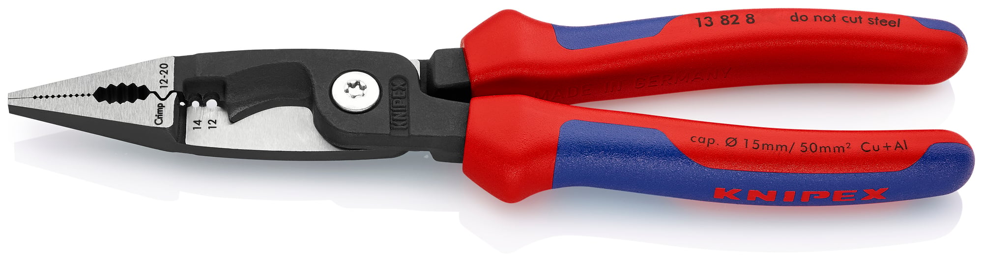 6-in-1 Electrical Installation Pliers 12 and 14 AWG, 8 in., Multi-Component, Bulk