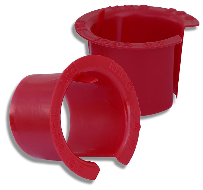 Anti-Short Bushing, Plastic, Red, 12/4, 10/2, 10/3, 2/1 AWG cable size, 7/16 in. flex size