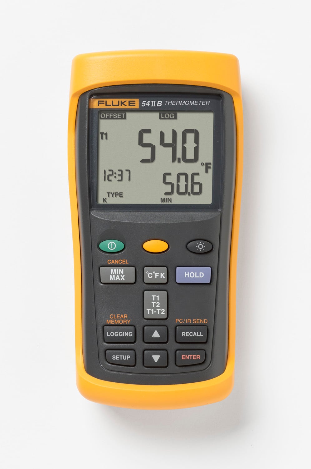 Laboratory accuracy. Wherever you go. The Fluke 50 Series II contact thermometers offer fast response and laboratory accuracy (0.05  + 0.3degrees Celsius) in a rugged, handheld test tool. Dual input thermometer with USB recording 60 HZ noise reduction.