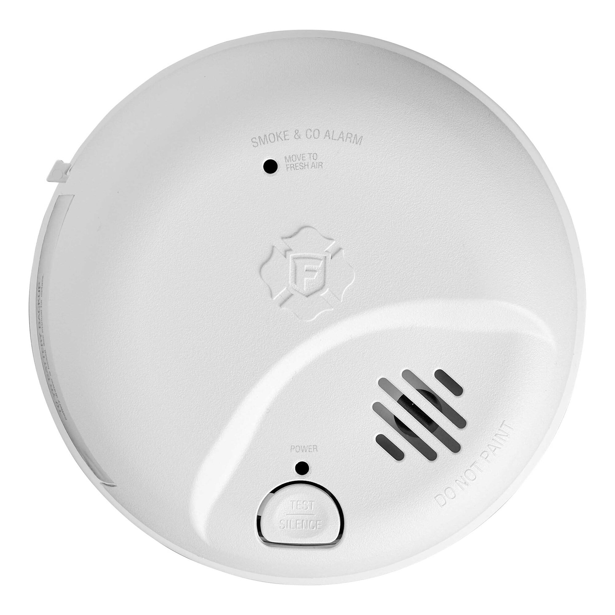 Hardwired Combo smoke & CO alarm with 10-Year locked 9V lithium battery backup.  AC 120V Interconnectable with Silence and Latching features.  Includes Ionization smoke sensing technology and electrochemical carbon monoxide sensor.