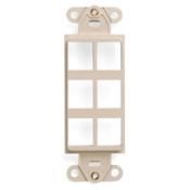 QuickPort Decora Insert, 6-Port, Ivory