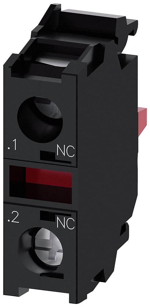 Contact module with 1 contact element, 1NC, screw terminal, for front plate mounting