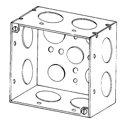 Features:With 1, 1/2 And 3/4 IN Conduit Knockout, Standard:UL E18095, Number Of Outlet:13, Material:Steel, Size:4 X 4 X 2.125IN, Cubic Capacity:30.3CI