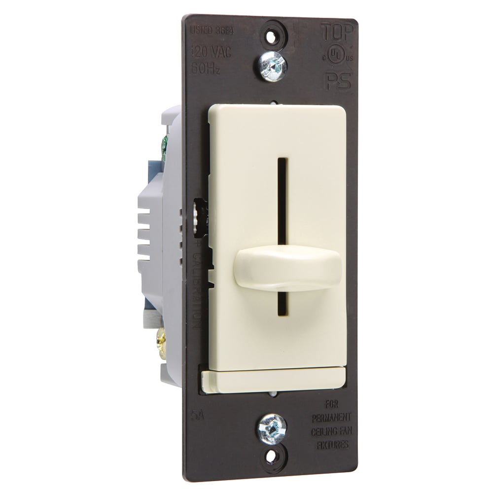 Decorator SlideFanControl,3-Speed 5A, Ivory