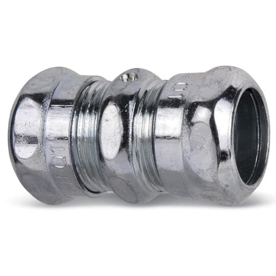 2 Inch Coupling, Steel Electro Zinc Plated for Use with EMT Conduit