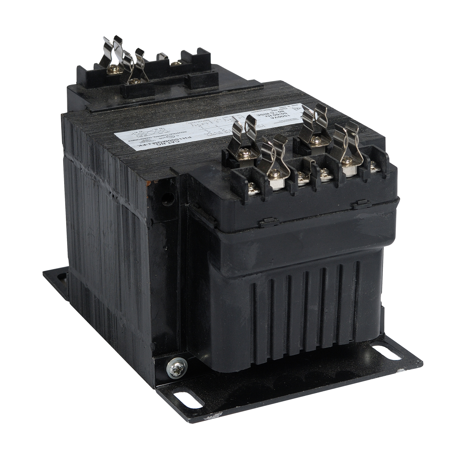 Machine Tool Rated Molded Industrial Control Transformer, 240x480 PV, 120x240 SV, 1500 VA, Primary And Secondary Fuse Clips Included