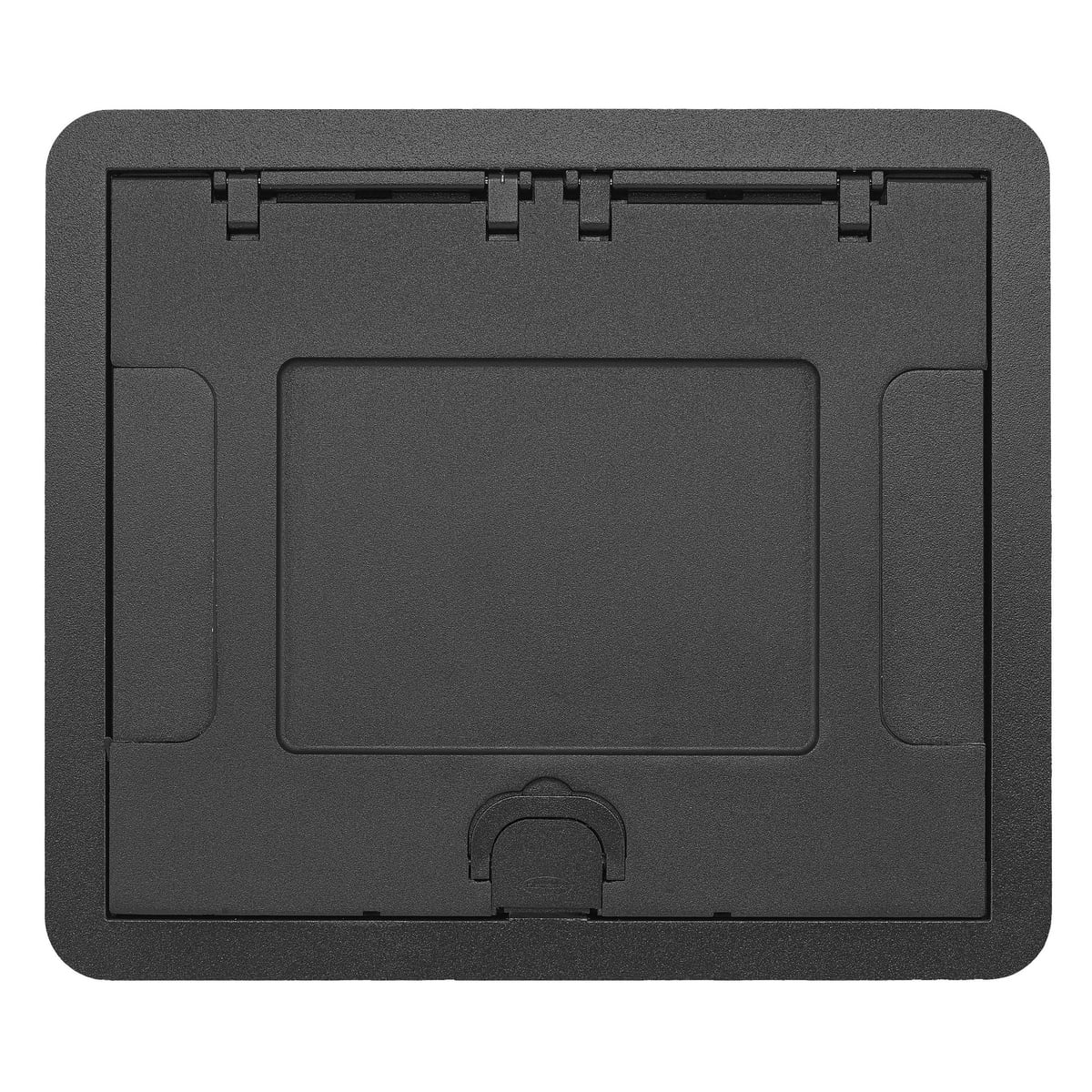 Concrete Floors, Recessed, CFB6G & CFB10G Rectangular Series, Surface Cover Assembly, Black Powder Paint Finish with Floor Insert