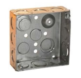 TP37404PF Pre-Fabricated Outlet Box, Steel, 31 cu-in Capacity, 2 Gangs, 4 in H x 4 in W x 1-1/2 in D