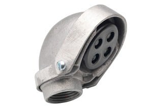 Entrance Cap, Threaded, Zinc Die Cast, Size 1-1/4 Inch