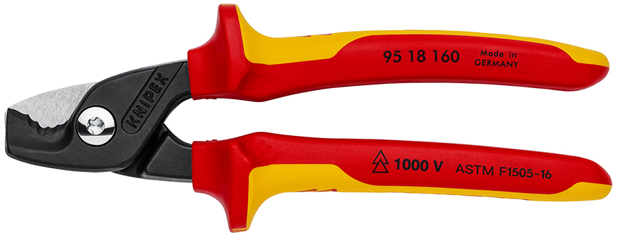 StepCut Cable Shears-1000V Insulated, 6 1/4 in., Multi-Component, ASTM, Bulk