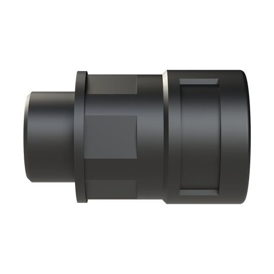 PMAFIX Straight Black Connector with Universal Safety Clip, Material - Polyamide 6, Thread Type - Metric, Thread Size -M20x1.5, Conduit Size NW - 17