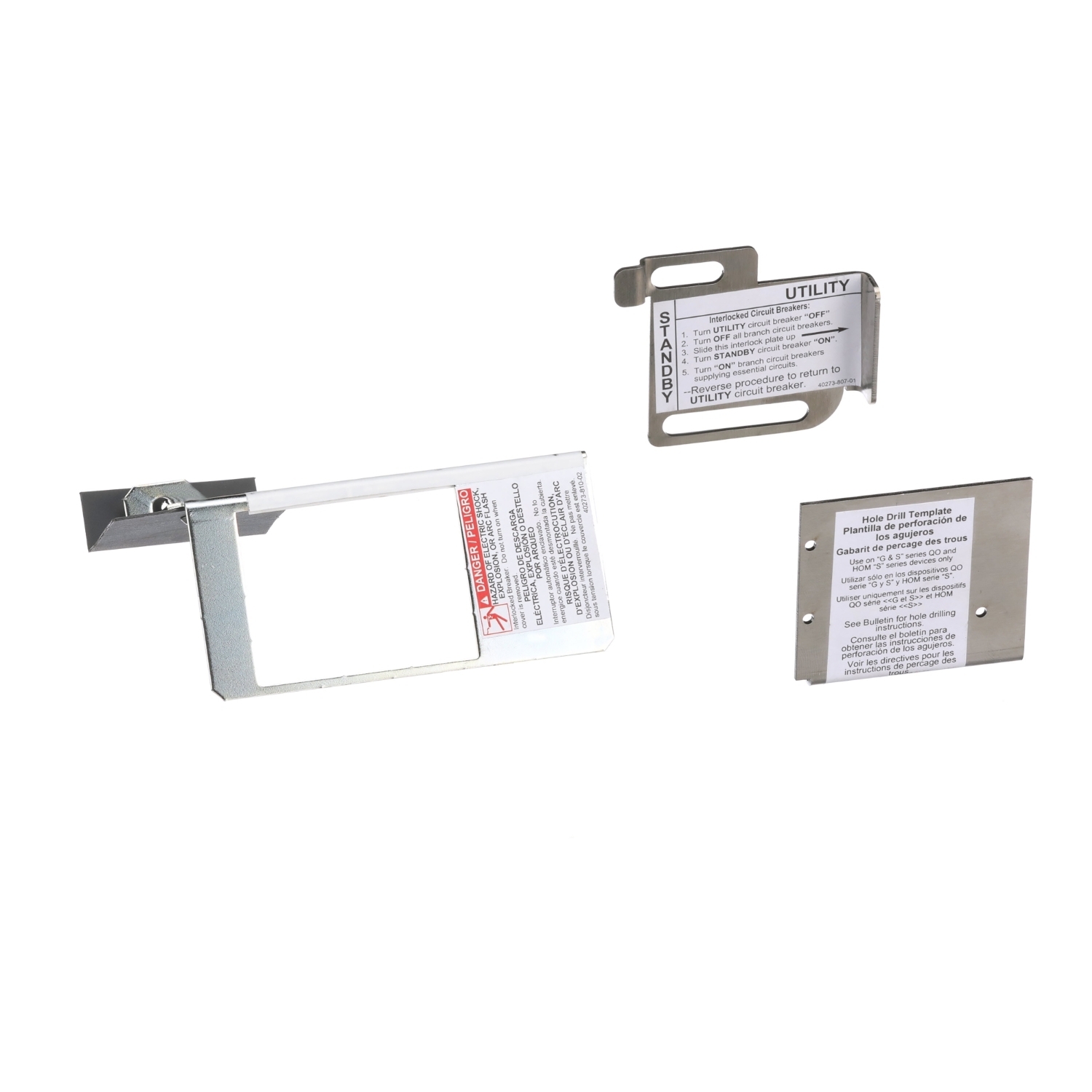 HOMCRBGK1C Homeline Load center accessory, Homeline, interlock kit, generator circuit breaker, low amp, outdoor, clam packaging