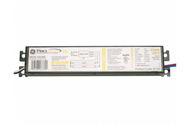 GE Resi Proline, 60 Hz, Normal Ballast Factor, Metal Enclosure, Instant Start, 9.5 IN Length, 1.7 IN Width, 1.18 IN Height