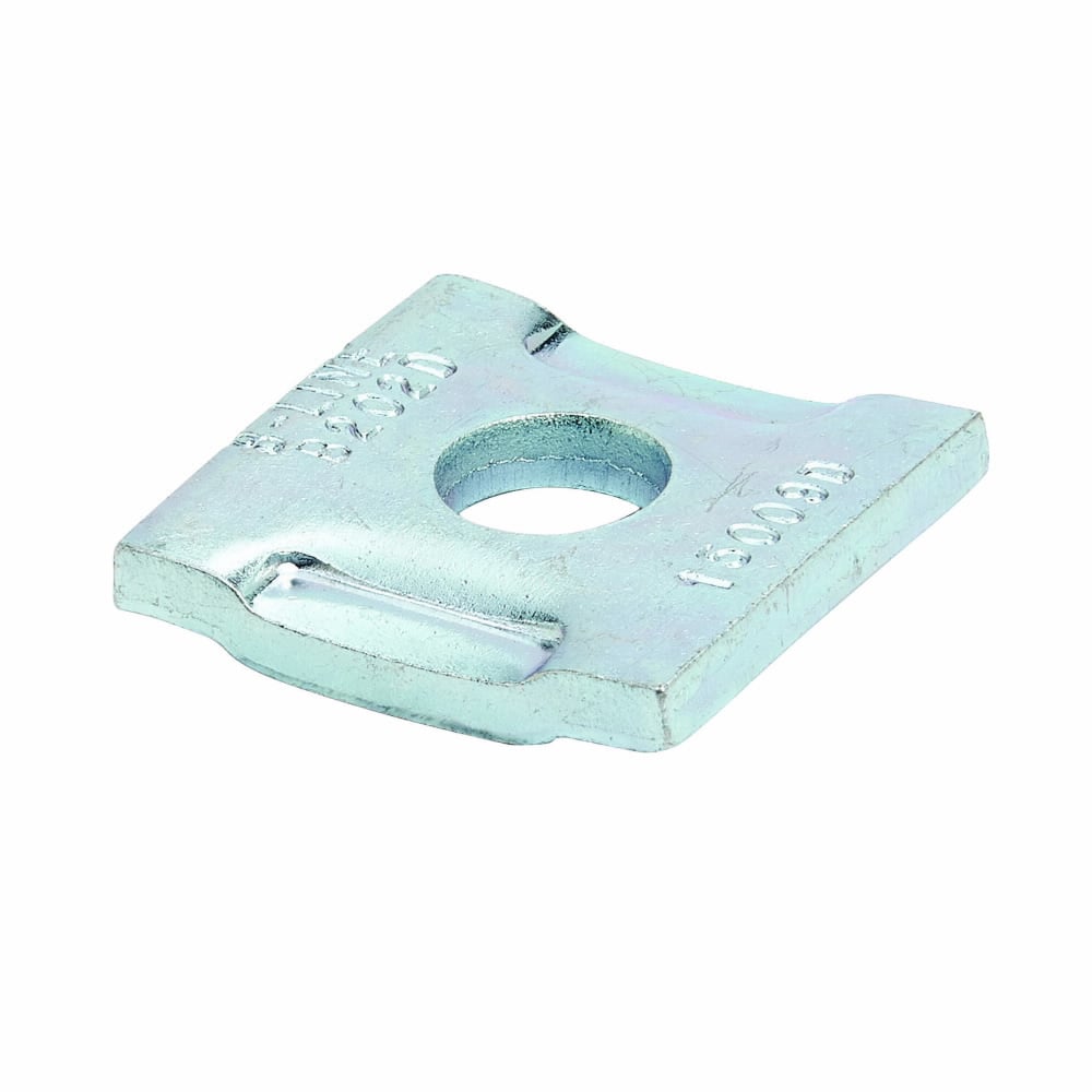 Eaton B-Line series square washer, 1.62" H x 1.62" L x 1.62" W, Steel, Electro-plated, 1/2" bolt size, No twist square washer