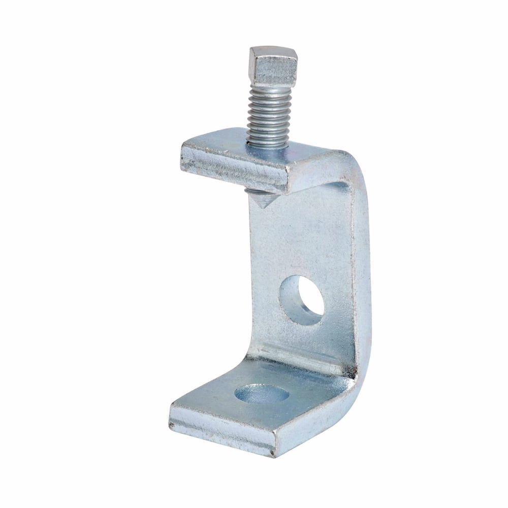 Eaton B-Line series beam clamps, 2.8750" H x 2" L x 1.5" W, 1100 Lbs load cap, 1/2"-13 rod size, 1-1/2" screw size, 2.5" beam thickness