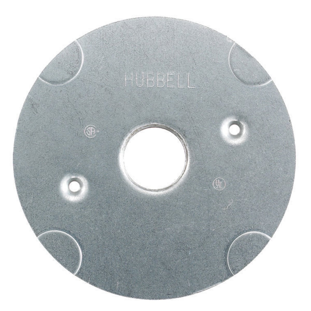 Concrete Floorboxes, Furnitue Feed, Round PVC Box Series, Round Cover/Flange, Single Service, Steel with Unpainted Finish, 1" Threaded Hub