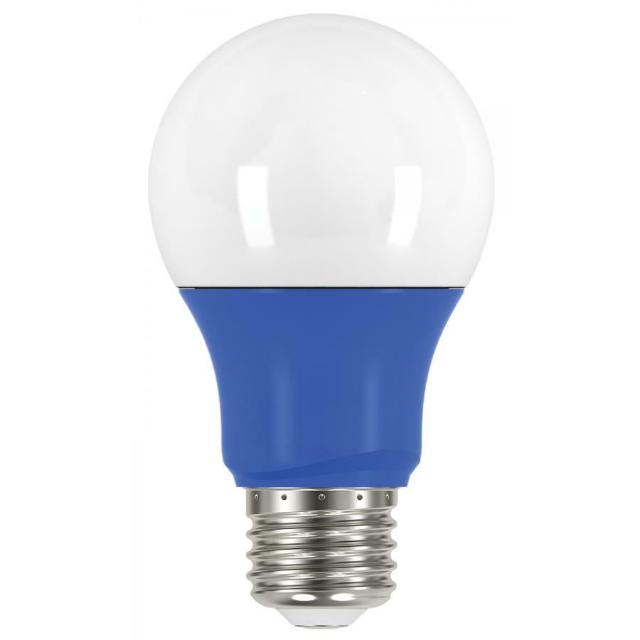 Type A, Designation: 2W A19 LED - Blue When Lit - Medium Base - 120V