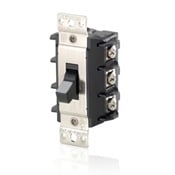 30 Amp, 600 Volt, Three-Pole, 3 Phase AC Motor Starter, Suitable as Motor Disconnect, Short Toggle, Industrial Grade, Non-Grounding, Black
