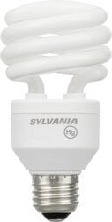 OBS28896 T2 13W Compact Fluorescent Full Half Spiral with integral 120V ballast medium screw base, color temperature 2700K 80 CRI, 10,000 life. CVP