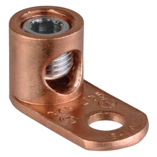 Type L - Copper Single Conductor, One-Hole Mount, Hex, Allen Head Screws, Conductor Range 6 Str-250 kcmil, Length 1-61/64 Inches, Width 15/16 Inch, Height 1-1/16 Inches