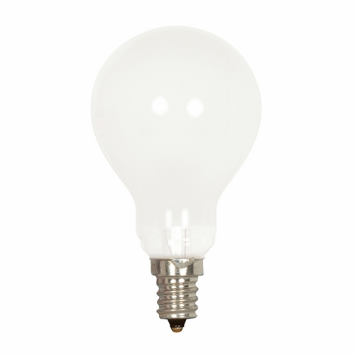 Incandescent General Service Lamp, Designation: 60A15/F/E12, 130 V, 60 WTT, A15 Shape, E12 Candelabra Base, Frosted, C-9 Filament, 1000 HR, Lumens: 700 LM Initial, 3-3/8 IN Length, 1-7/8 IN Diameter